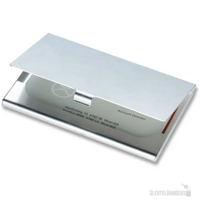 Aluminium visitekaarthouder Zilver