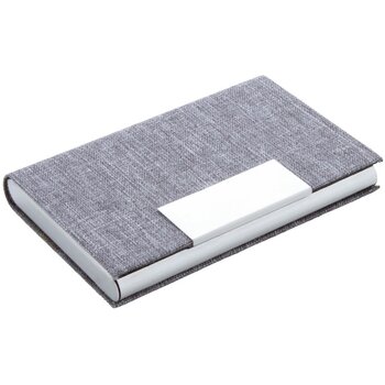 Visitekaarthouder Met Rpet Bekleding Grijs Visitekaarthouder Met Rpet Bekleding Grijs