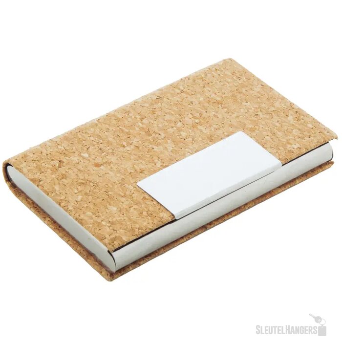 Visitekaarthouder Met Kurk Afwerking Naturel