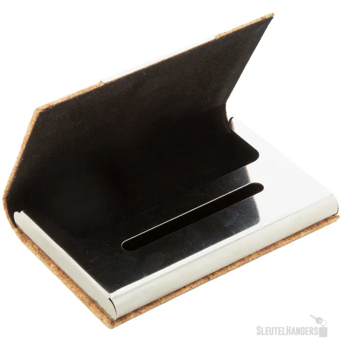 Visitekaarthouder Met Kurk Afwerking Naturel