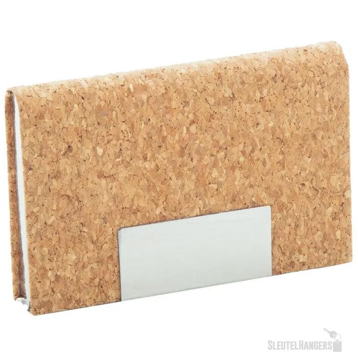 Visitekaarthouder Met Kurk Afwerking Naturel