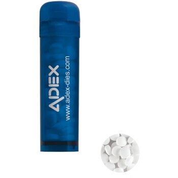 Mint tube met ca. 11 gr. mintjes Blauw