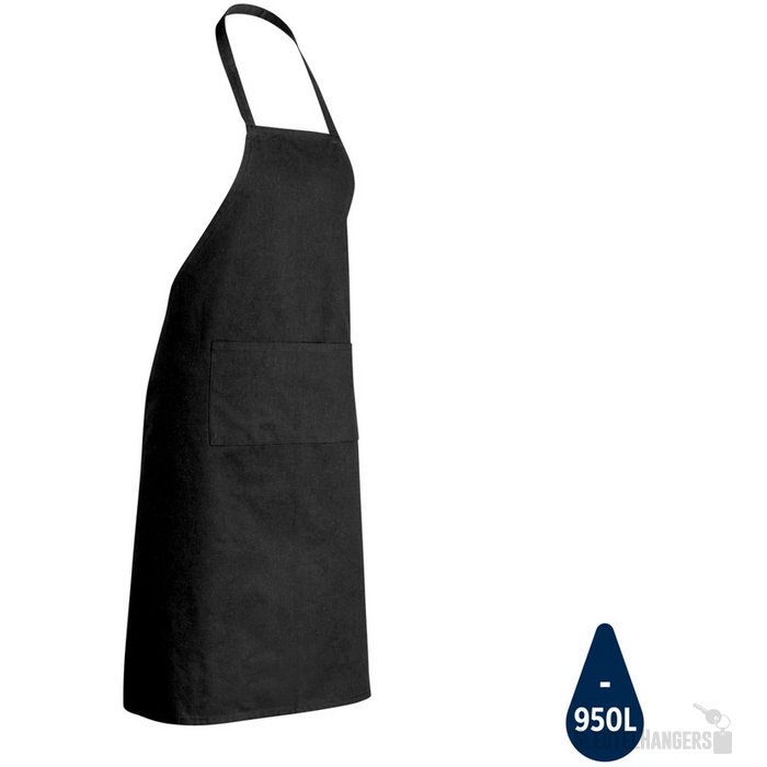 Impact AWARE™ gerecycled katoenen schort 180gr zwart