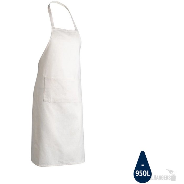 Impact AWARE™ gerecycled katoenen schort 180gr gebroken wit