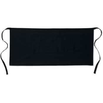 Korte keukenschort 195 g/m2 Jared zwart Korte keukenschort 195 g/m2 Jared zwart