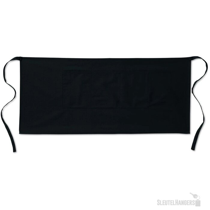 Korte keukenschort 195 g/m2 Jared zwart