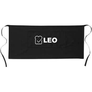 Korte keukenschort 195 g/m2 Jared zwart