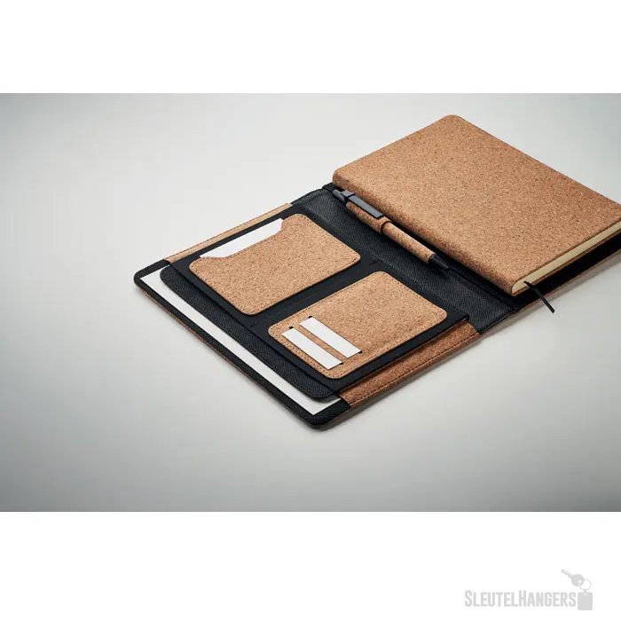 Kurk portfolio met sluitband (A5) Beige