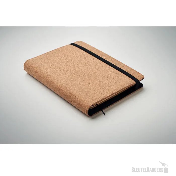 Kurk portfolio met sluitband (A5) Beige