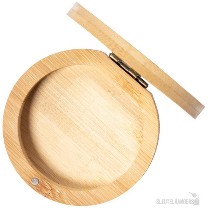 Bamboe sieradendoos met spiegel Naturel