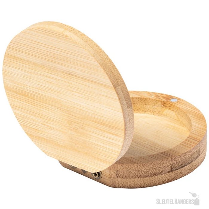 Bamboe sieradendoos met spiegel Naturel