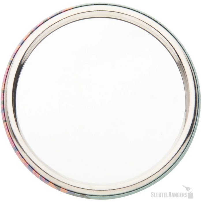 Button Met Spiegel Zilver