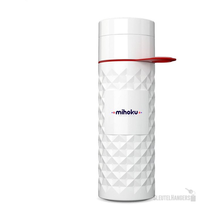 Join The Pipe Waterfles Met Diamantpatroon (500 Ml) Wit/Rood