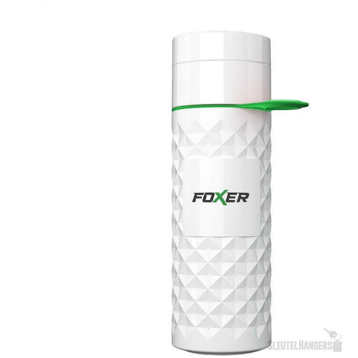 Join The Pipe Waterfles Met Diamantpatroon (500 Ml) Wit/Groen
