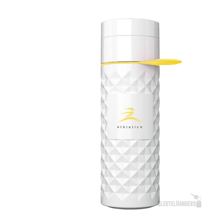 Join The Pipe Waterfles Met Diamantpatroon (500 Ml) Wit/Geel