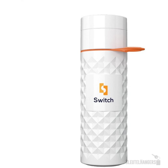 Join The Pipe Waterfles Met Diamantpatroon (500 Ml) Oranje