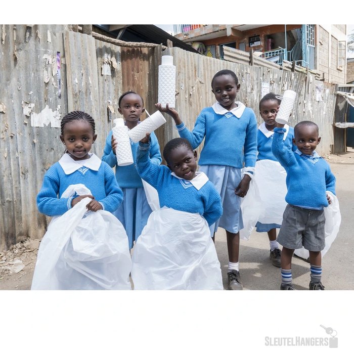 Join The Pipe Waterfles Met Diamantpatroon (500 Ml) Wit