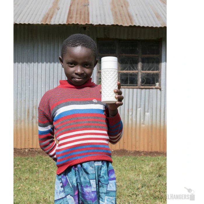 Join The Pipe Waterfles Met Diamantpatroon (500 Ml) Wit