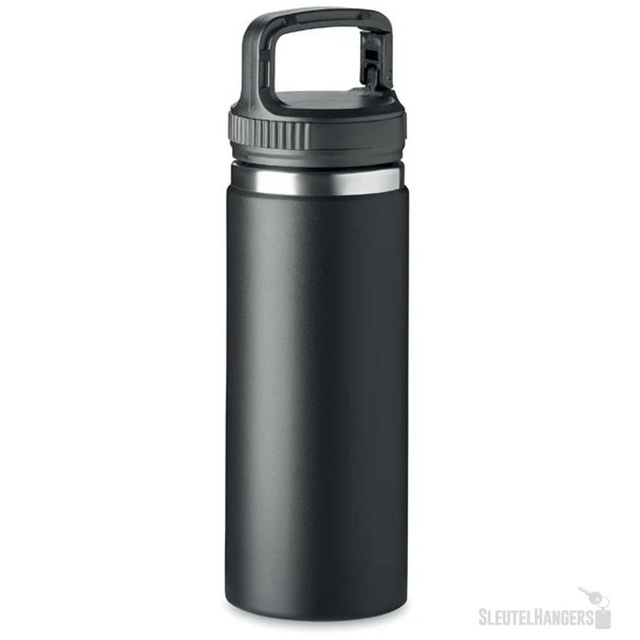 Dubbelwandige veldfles 500 ml Cleo zwart