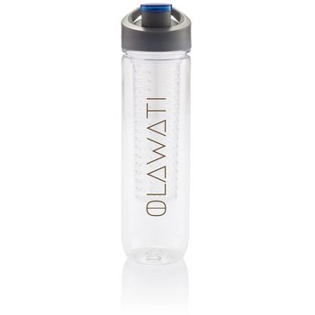 Waterfles met infuser blauw