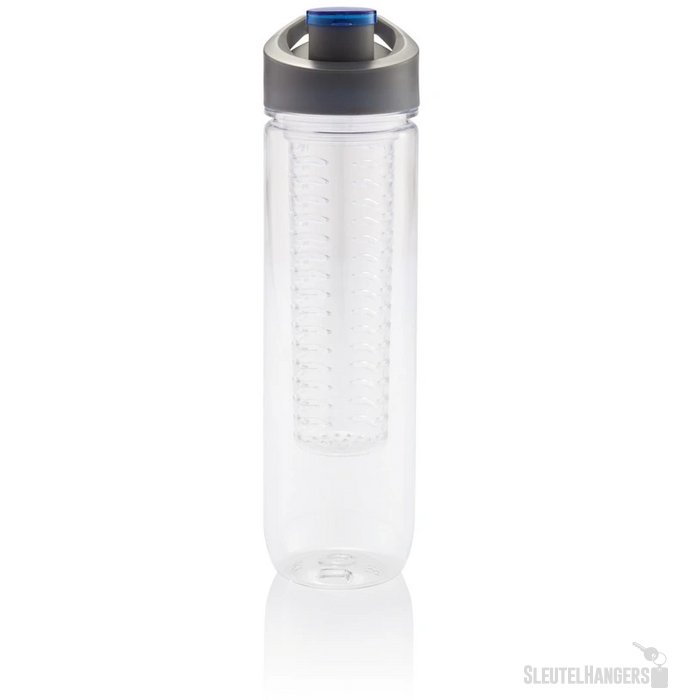 Waterfles met infuser blauw