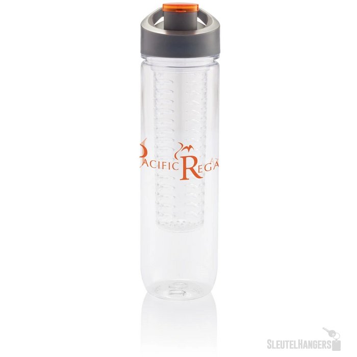 Waterfles met infuser oranje