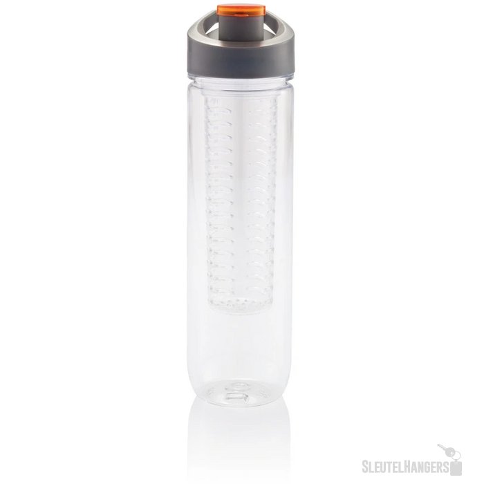 Waterfles met infuser oranje