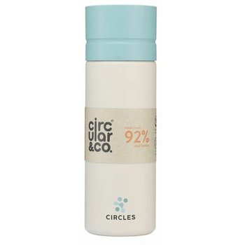 Circular&Co Reusable Bottle Waterfles Crème/Blauw