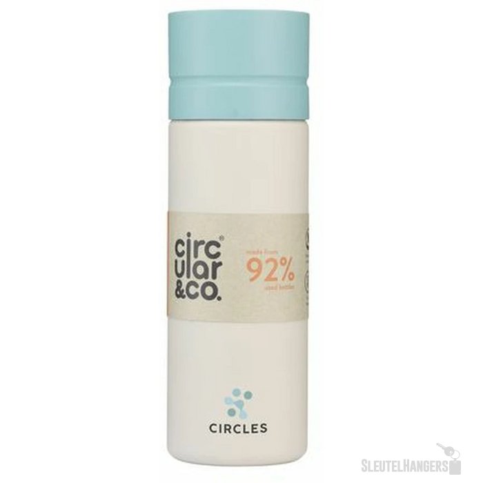Circular&Co Reusable Bottle Waterfles Crème/Blauw