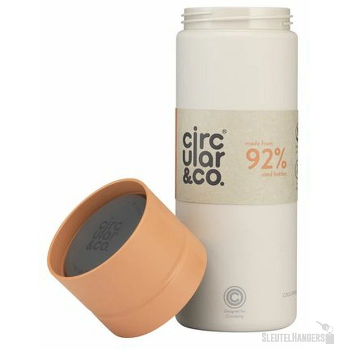 Circular&Co Reusable Bottle Waterfles Crème/Oranje