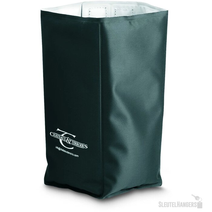 Zachte wijnkoeler met klittenbandsluiting Zwart