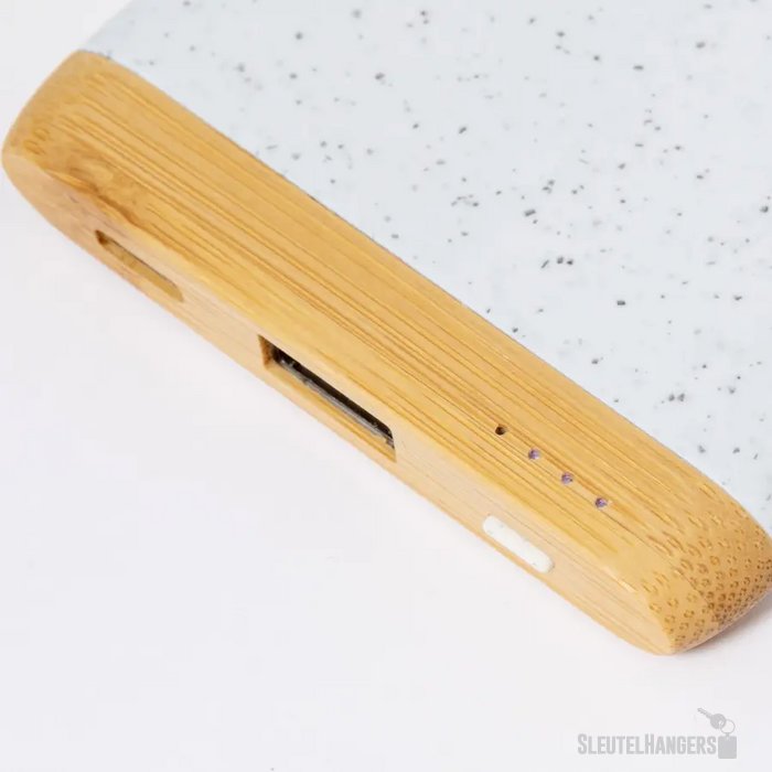 Ecologische powerbank (5.000 mAh) Wit