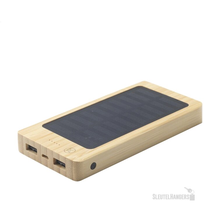 Bamboe solar powerbank (8.000 mAh)