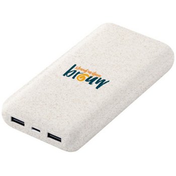 Ecologische powerbank (20.000 mAh) Naturel