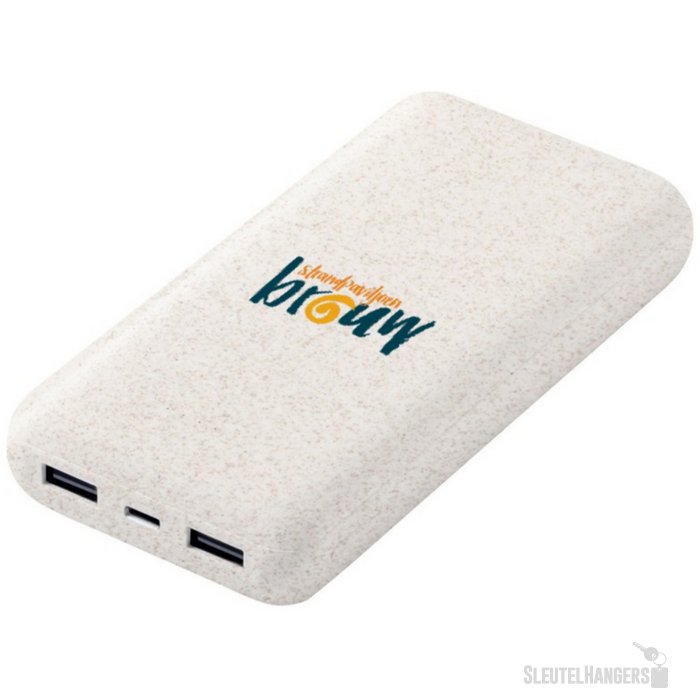 Ecologische powerbank (20.000 mAh) Naturel