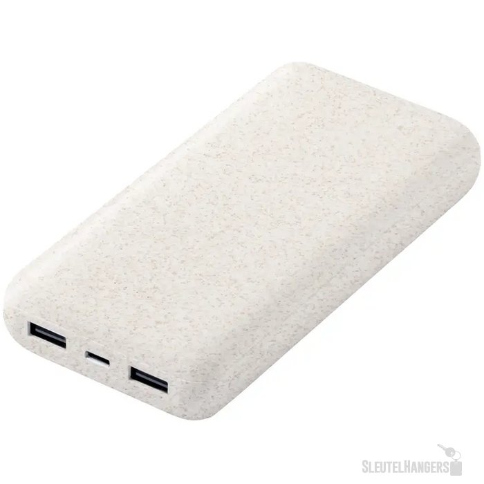 Ecologische powerbank (20.000 mAh) Naturel