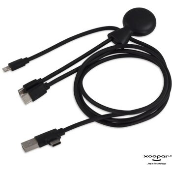 3199 | Xoopar Mr. Bio Powerbank and cable pack 7.000mAh zwart