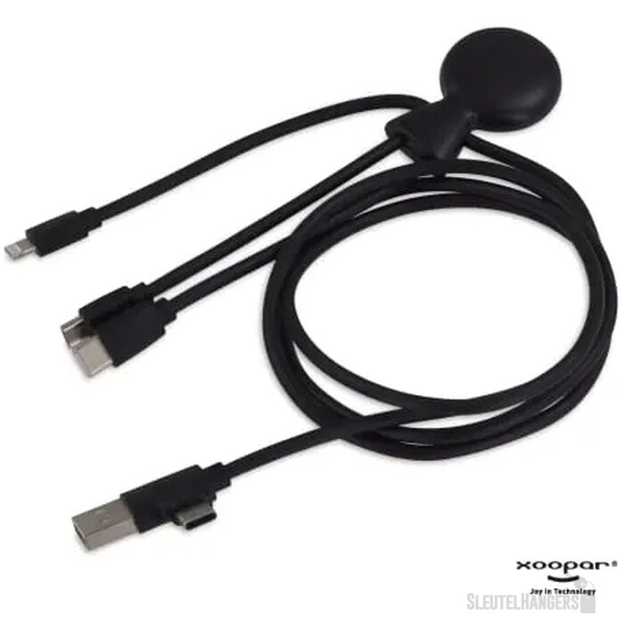 3199 | Xoopar Mr. Bio Powerbank and cable pack 7.000mAh zwart