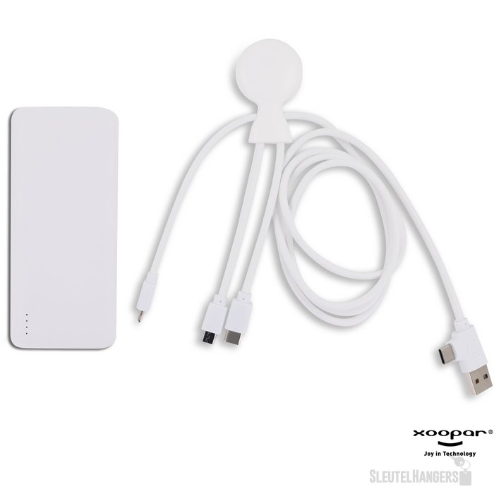 3199 | Xoopar Mr. Bio Powerbank and cable pack 7.000mAh wit