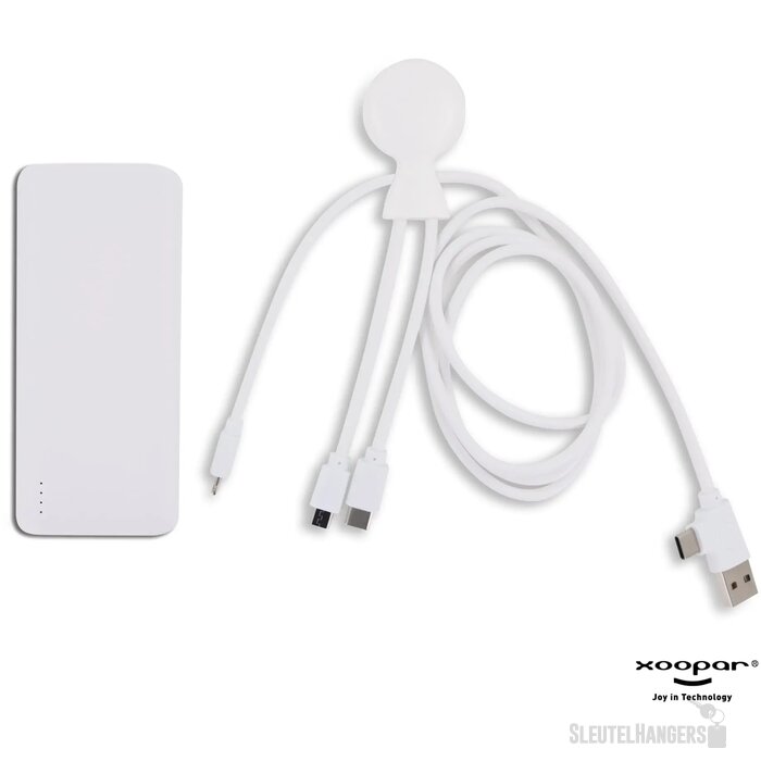 3199 | Xoopar Mr. Bio Powerbank and cable pack 7.000mAh wit