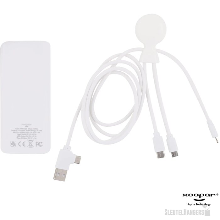 3199 | Xoopar Mr. Bio Powerbank and cable pack 7.000mAh wit