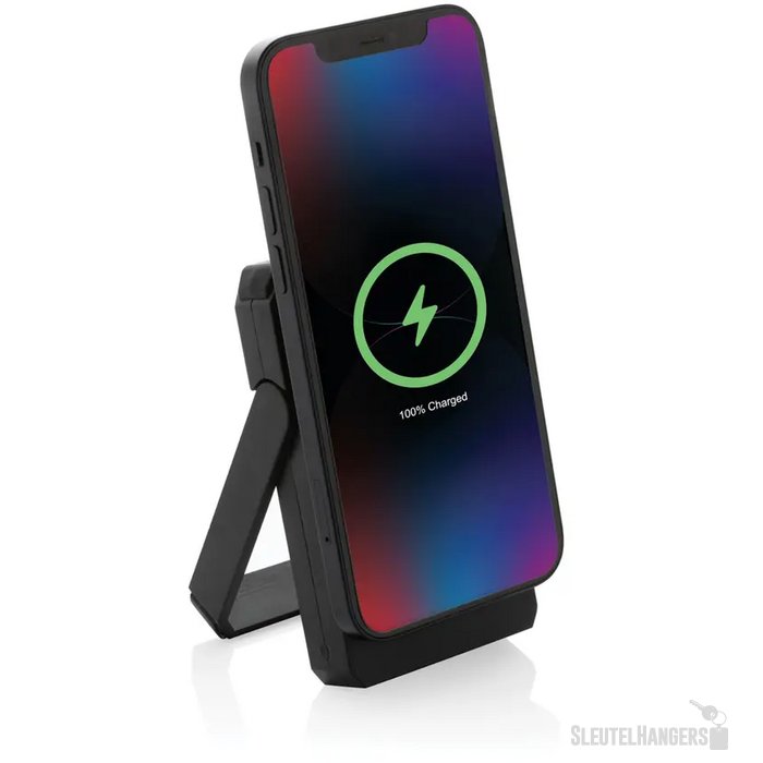 Solar powerbank met standaard (5.000 mAh) Zwart