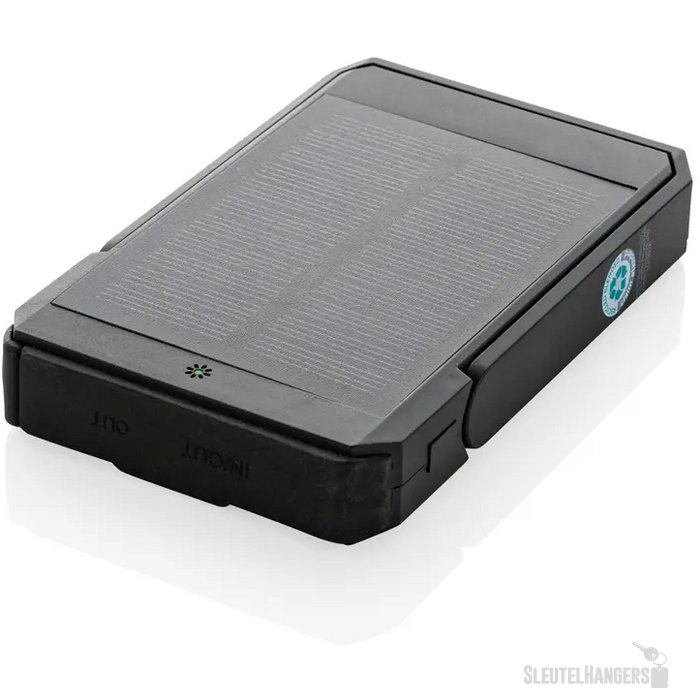 Solar powerbank met standaard (5.000 mAh) Zwart