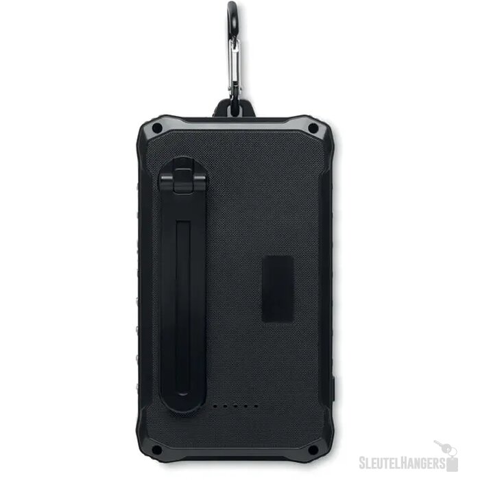 Powerbank met solar en dynamo (8.000 mAh) Zwart