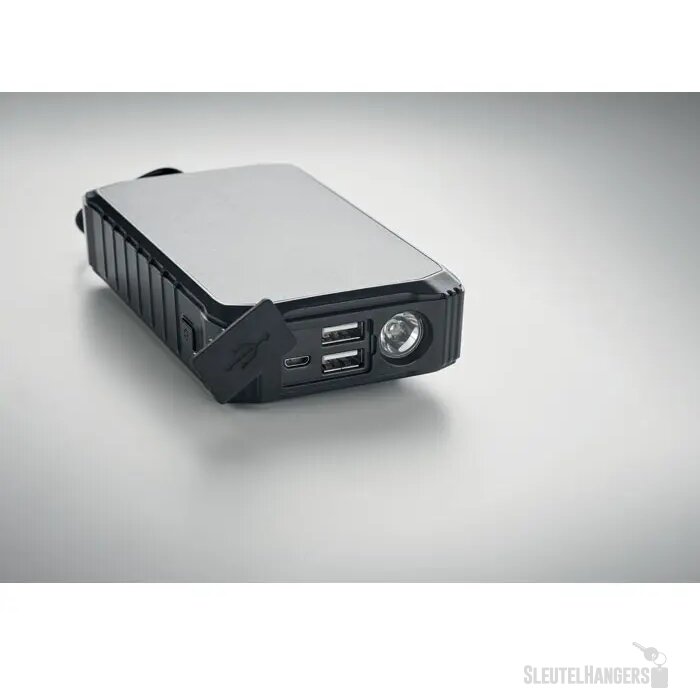 Powerbank met solar en dynamo (8.000 mAh) Zwart