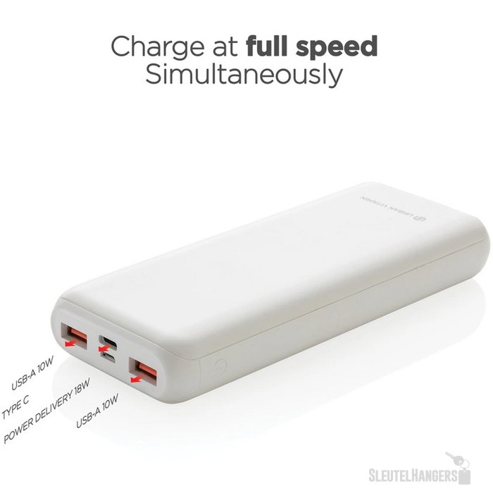 Urban Vitamin snelladende powerbank (20.000 mAh) Wit