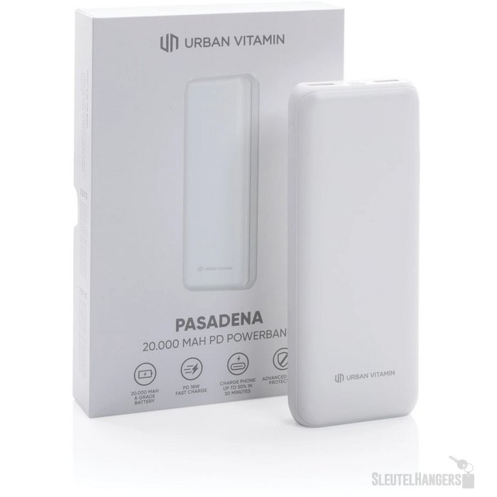 Urban Vitamin snelladende powerbank (20.000 mAh) Wit