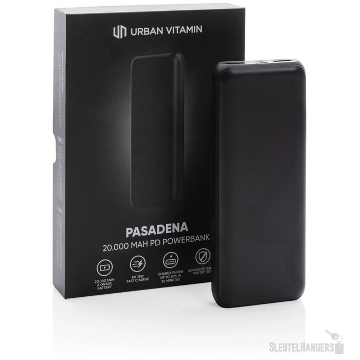 Urban Vitamin snelladende powerbank (20.000 mAh) Zwart