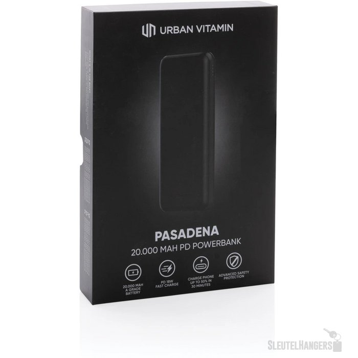 Urban Vitamin snelladende powerbank (20.000 mAh) Zwart