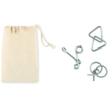 Set van 3 denkspelletjes Threenats beige Set van 3 denkspelletjes Threenats beige